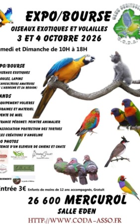 Exposition Bourse les 3 et 4 octobre 2026